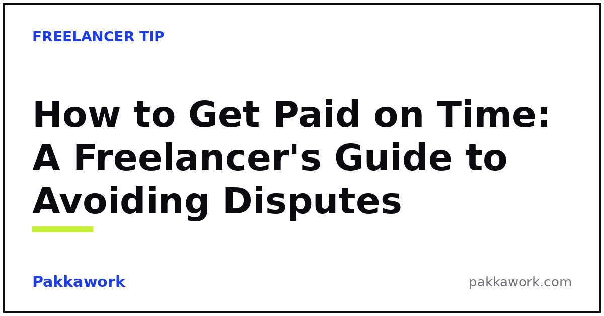 How to Get Paid on Time: A Freelancer's Guide to Avoiding Disputes
